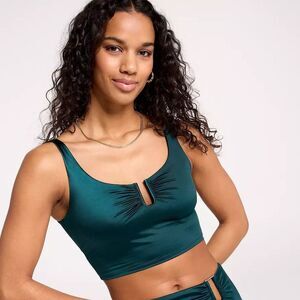 CALIA UBAR LONGLINE BIKINI TOP NWT Size Small SEA GREEN SHINE